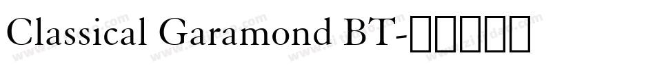 Classical Garamond BT字体转换